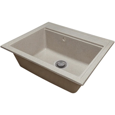 Sanitare - Chiuveta bucatarie Sanitec Vena SN9034BEJ, granit-compozit, 1 cuva, 60x50 cm