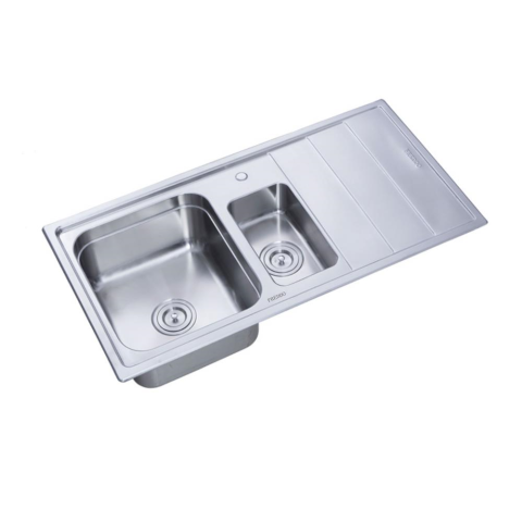 Sanitare - Chiuveta Freddo SN9012S, 2 Cuve stanga, Anticalcar, Inox, 97x50 cm