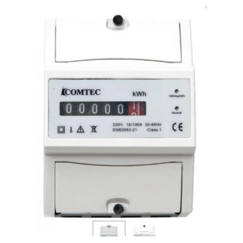 Tablouri electrice - Contor PE Sina Din Analogic Monofazic 4 Module 1x100a (02805), 1 buc