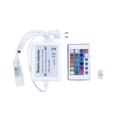 Accesorii corpuri de iluminat - Controler IR Neon Flex Rgb Pt 8x16mm 230v 720w 12mm, DeLight DL66700K, 1 buc