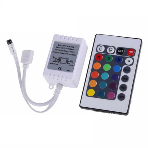Accesorii corpuri de iluminat - Controller banda LED RGB, DeLight DL66520K, 12V, 72W, telecomanda IR 24 taste, 1 buc