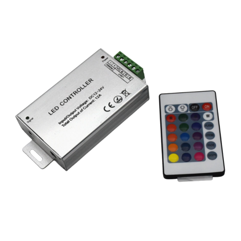 Accesorii corpuri de iluminat - Controller Rgb 12v/24v 216w/432w 18a IR, Delight DL66790K, 1 buc