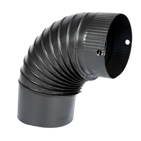 Casa, Gradina & Bricolaj - Cot pentru soba pe lemne, 90˚, 120mm, Gri mat