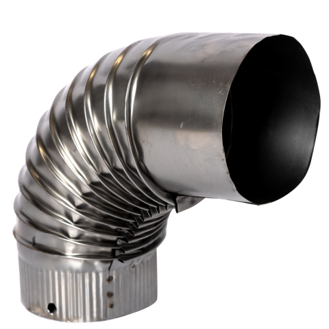 Casa, Gradina & Bricolaj - Cot pentru soba pe lemne, 90˚, 120mm, Zincat