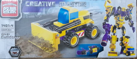 Jocuri - Creative master Bulldozer. Set lego utilaje de constructie