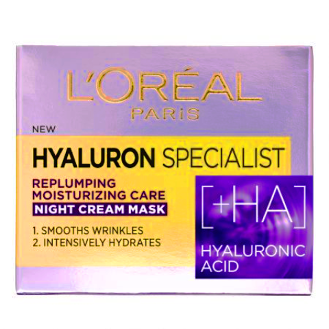 Ingrijire Personala & Cosmetice - Crema antirid de noapte L'Oreal Paris Hyaluron Specialist cu acid hialuronic, 50 ml