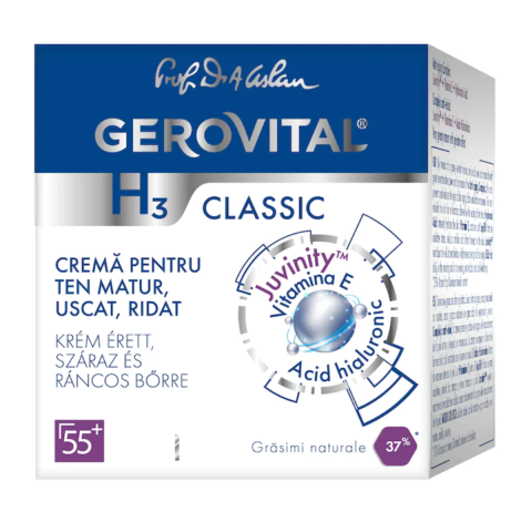 Ingrijire Ten - Crema antirid Gerovital H3 Classic 55+, 50 ml