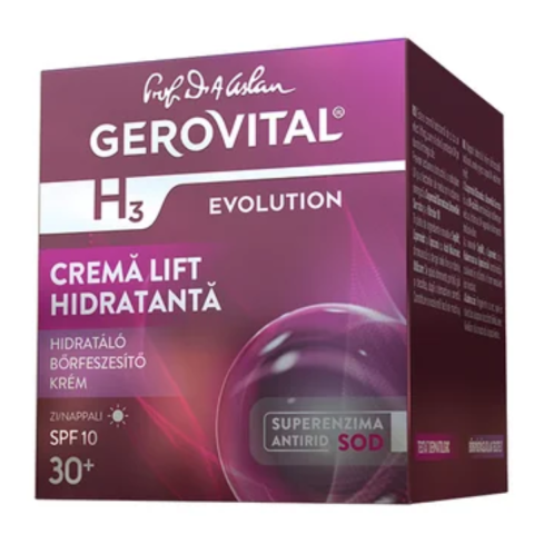 Ingrijire Ten - Crema lift hidratanta Gerovital cu SPF 10 H3 Evolution, 50 ml