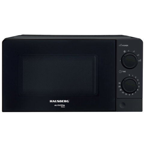 Cuptoare cu microunde - Cuptor cu microunde HAUSBERG HB-8008NG, 20 litri, intrare 1100 W, iesire 700 W, 5 nivele de putere, control mecanic, termostat, timer 35 minute, functie dezghetare, lumina interioara, semnal sonor de