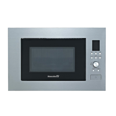 Aragazuri si cuptoare cu microunde - Cuptor cu microunde incorporabil Hausberg HB-8070IN, 25 l, Putere nominală de ieșire a cuptorului cu microunde: 900W, putere de intrare: 1400W, putere grătar: 1000W, Grill, Control digital, Argintiu