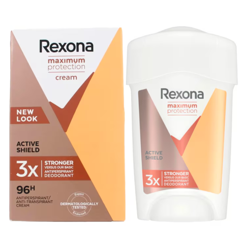 Ingrijire Personala & Cosmetice - Deo Antiperspirant Crema Rexona Maximum Protection Cream Active Shield, 96 h, 45 ml