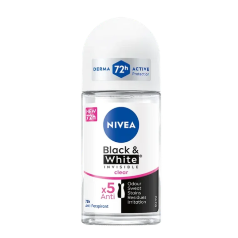 Ingrijire Personala & Cosmetice - Deodorant Nivea, roll-on, Black & White Clear, 72 h, 50 ml