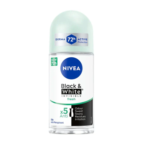 Ingrijire Personala & Cosmetice - Deodorant Nivea, roll-on, Black & White Fresh, 72 h, 50 ml