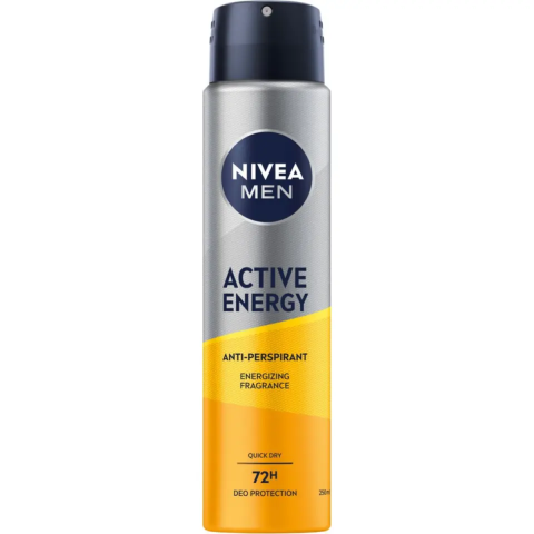 Ingrijire Personala & Cosmetice - Deodorant Spray Nivea Men Active Energy, 72h, 250 ml