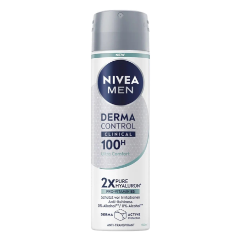 Ingrijire Personala & Cosmetice - Deodorant spray Nivea Men Derma Control, Clinical Ultra Comfort 100 h, 150 ml