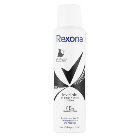 Ingrijire Personala & Cosmetice - Deodorant Spray Rexona Invisible Black&White 48h, 200 ml