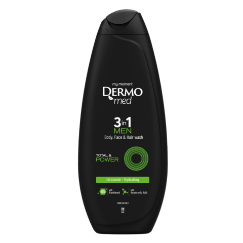 Ingrijire Personala & Cosmetice - Dermomed Gel de dus Men 3in1 Body, Face, Hair Total & Power, 450 ml