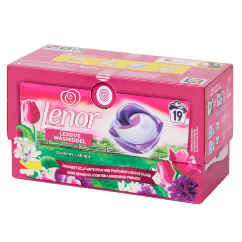 Curatenie & Intretinere - Detergent de rufe capsule Lenor Country Garden, 19 spalari