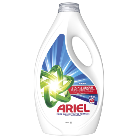 Ingrijire Haine - Detergent lichid Ariel Alpine, 40 spalari, 1.8 L