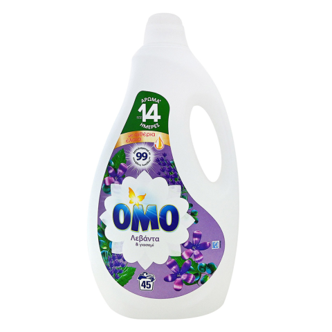 Casa, Gradina & Bricolaj - Detergent Lichid Omo pentru haine Lavanda , 45 spalari, 2.25 L