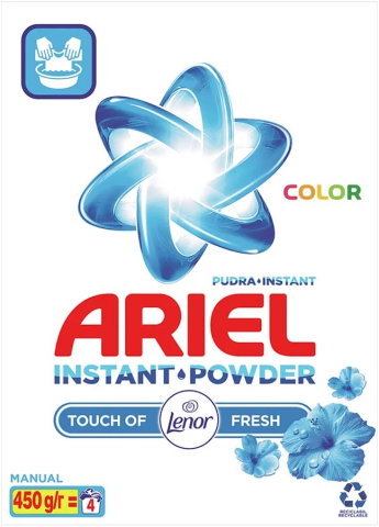 Curatenie & Intretinere - Detergent manual pudra Ariel, Touch of Lenor Fresh, Color, 450 g, 4 spalari