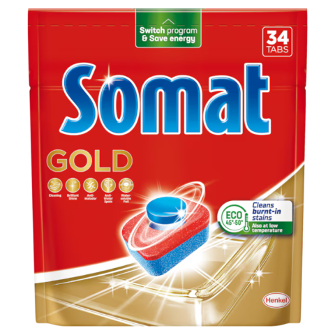 Casa, Gradina & Bricolaj - Detergent pentru masina de spalat vase Somat Gold, 34 spalari