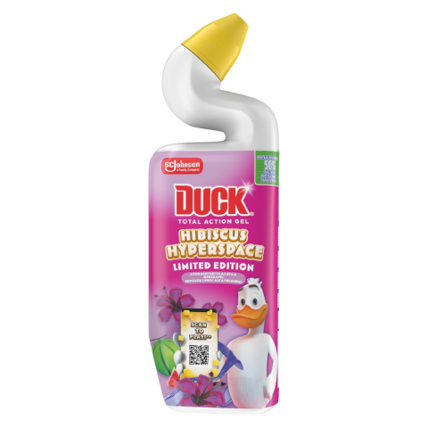 Curatenie & Intretinere - Dezinfectant toaleta Duck Total Action Gel Hibiscus Hyperspace, 750 ml