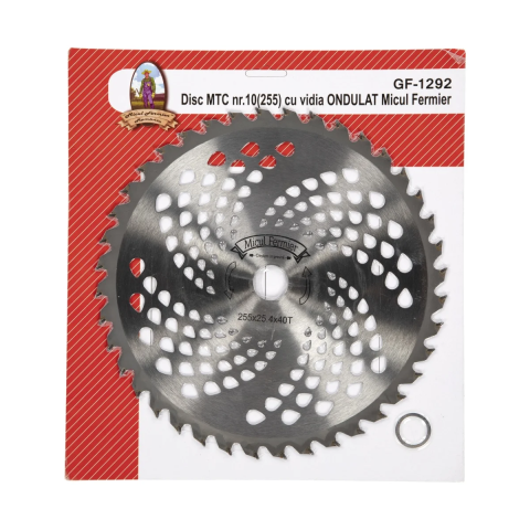 Consumabile masini gradinarit - Disc MTC nr.10 (255) cu vidia ONDULAT MF