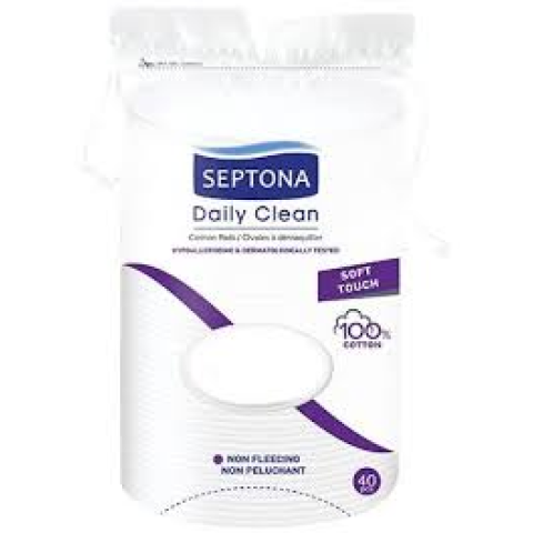 Ingrijire Personala & Cosmetice - Dischete demachiante ovale, Septona, 40 bucati