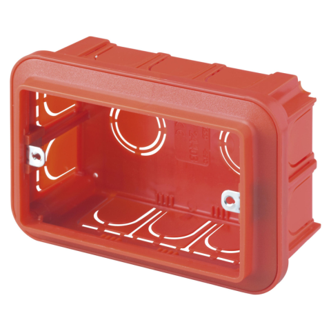 Accesorii prize si intrerupatoare - Doza aparat Gewiss, 3 module GW24403, montaj sub tencuiala, 1 buc