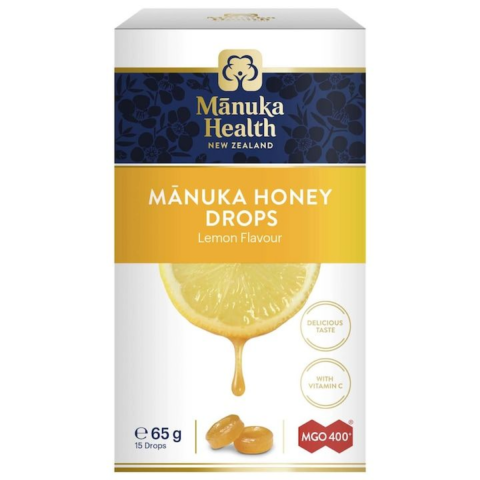 Produse imunitate - Dropsuri cu miere de Manuka, MGO 400+, Manuka Health, Lamaie, 65g