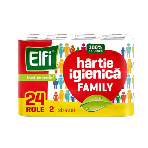 Uz Casnic - Elfi Hartie Igienica Family, 2str, 110 foi, 24 role/set