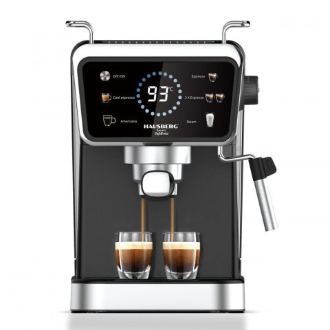 Electrocasnice & Climatizare - Espressor 2 in 1 Hausberg HB-3730IN, Hot & Cold, 20 bari, 1350 W, 1.5 L, Cafea macinata si capsule