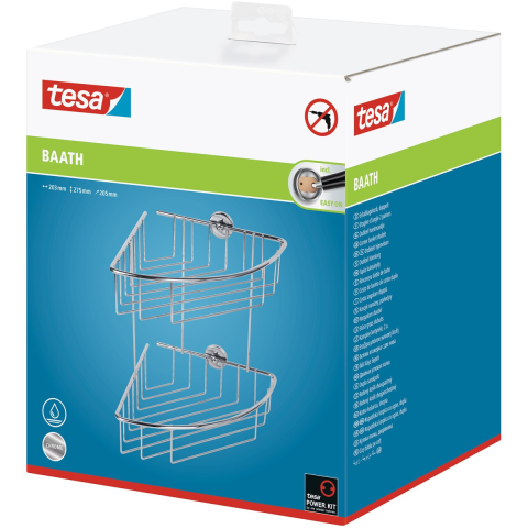 Casa, Gradina & Bricolaj - Etajera dubla pentru baie,Inox, Tesa BAATH, 203 x 275 x 205 mm