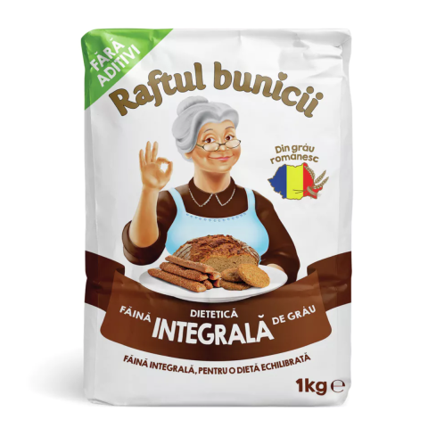 Bacanie - Faina integrala din grau Raftul Bunicii, 1 kg