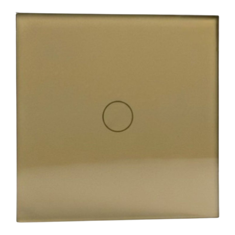 Casa, Gradina & Bricolaj - Fateta De Sticla Pt Intrerupator Touch Simplu Auriu, Spin SPN1430G, 1 buc