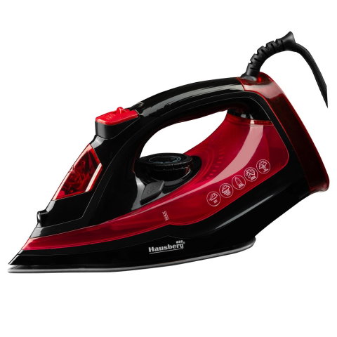 Electrocasnice & Climatizare - Fier de calcat Hausberg HB-7840RS, talpa ceramica, 300 ml, 2400-2800 W