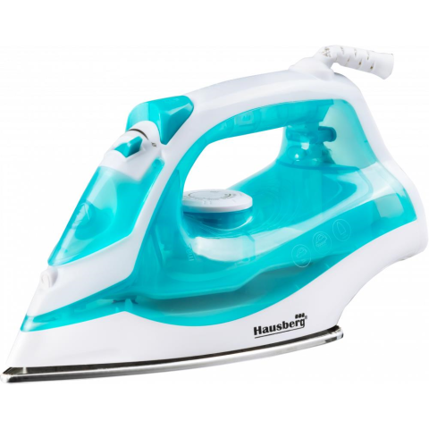 Electrocasnice & Climatizare - Fier de calcat Hausberg HB-7850BL, 1300 W, talpa invelis ceramic, rezervor 130 ml