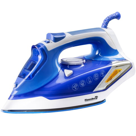 Electrocasnice & Climatizare - Fier de calcat Hausberg HB-7880BL, 2300 W, talpa cu invelis ceramic, rezervor apa 400 ml