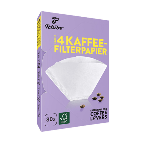 Espressoare si cafetiere - Filtre de hartie Tchibo pentru cafetiera, marimea 4, 80 buc/ cutie