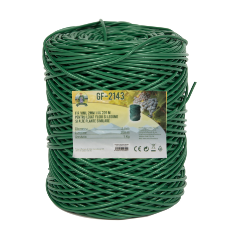 Gradinarit - Fir vinil 2mm 1kg 200m pentru legat flori si legume