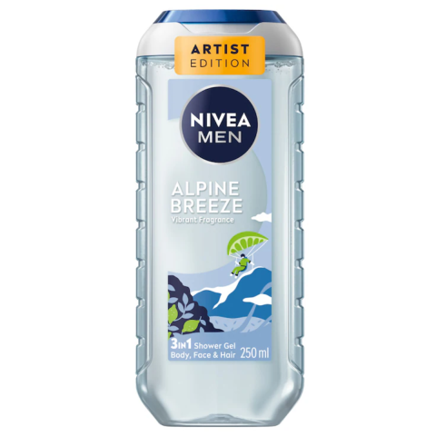 Gel de Dus - Gel de dus 3 in 1 Nivea Men Alpine Breeze - Artist Edition, 250 ml