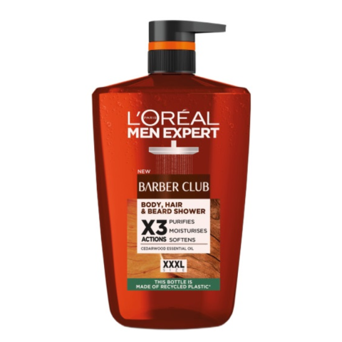 Ingrijire Personala & Cosmetice - Gel de dus 3 in 1, pentru barbati, L'Oreal Paris Men Expert Barber Club XXXL, 1 L