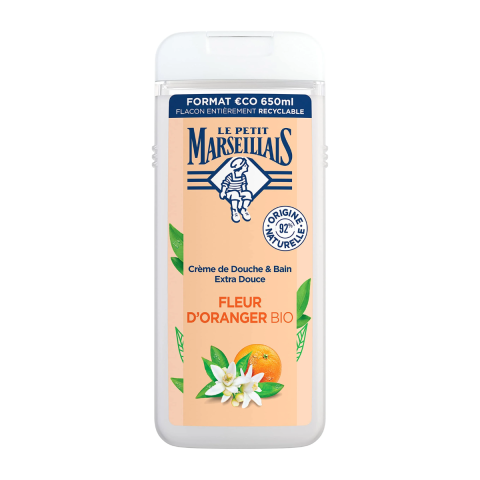 Ingrijire Personala & Cosmetice - Gel de dus Bio Le Petit Marseillais Flori de Portocal, 650 ml