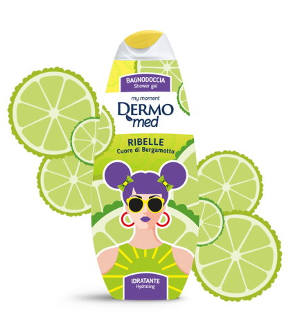Ingrijire Personala & Cosmetice - Gel de dus Dermomed Ribelle Cuore di Bergamotto, 500 ml