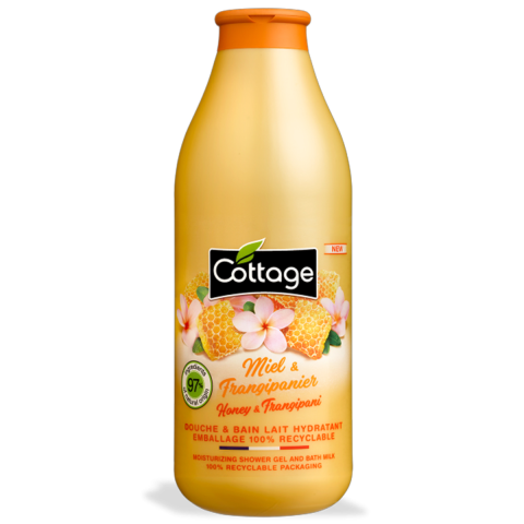 Ingrijire Personala & Cosmetice - Gel de dus si lapte de baie Cottage cu miere si frangipani, 750 ml