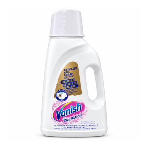 Indepartare Pete - Gel pentru indepartarea petelor de pe haine albe Vanish Oxi Action Gold White, 3L
