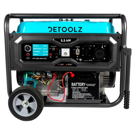 Casa, Gradina & Bricolaj - Generator Detoolz 5.5kW 2P230 B4T pornire electrica 25L cu roti G02