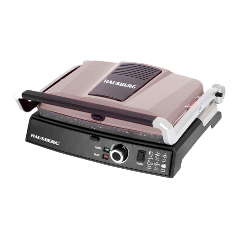 Electrocasnice & Climatizare - Grill electric Hausberg HB633GO, 2000-2200 W, suprafata de gatire 30x24.5 cm