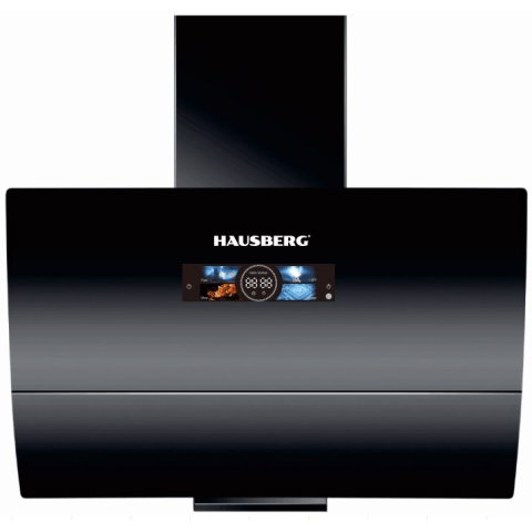 Electrocasnice & Climatizare - Hota decorative Hausberg HB-1845NG, 800 mc/h, 3 viteze, 180 W, sticla, Negru
